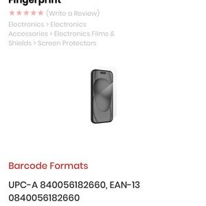 IFrogz Apple iPhone 15
Glass Shield Screen Protector: Scratch-Resistant,